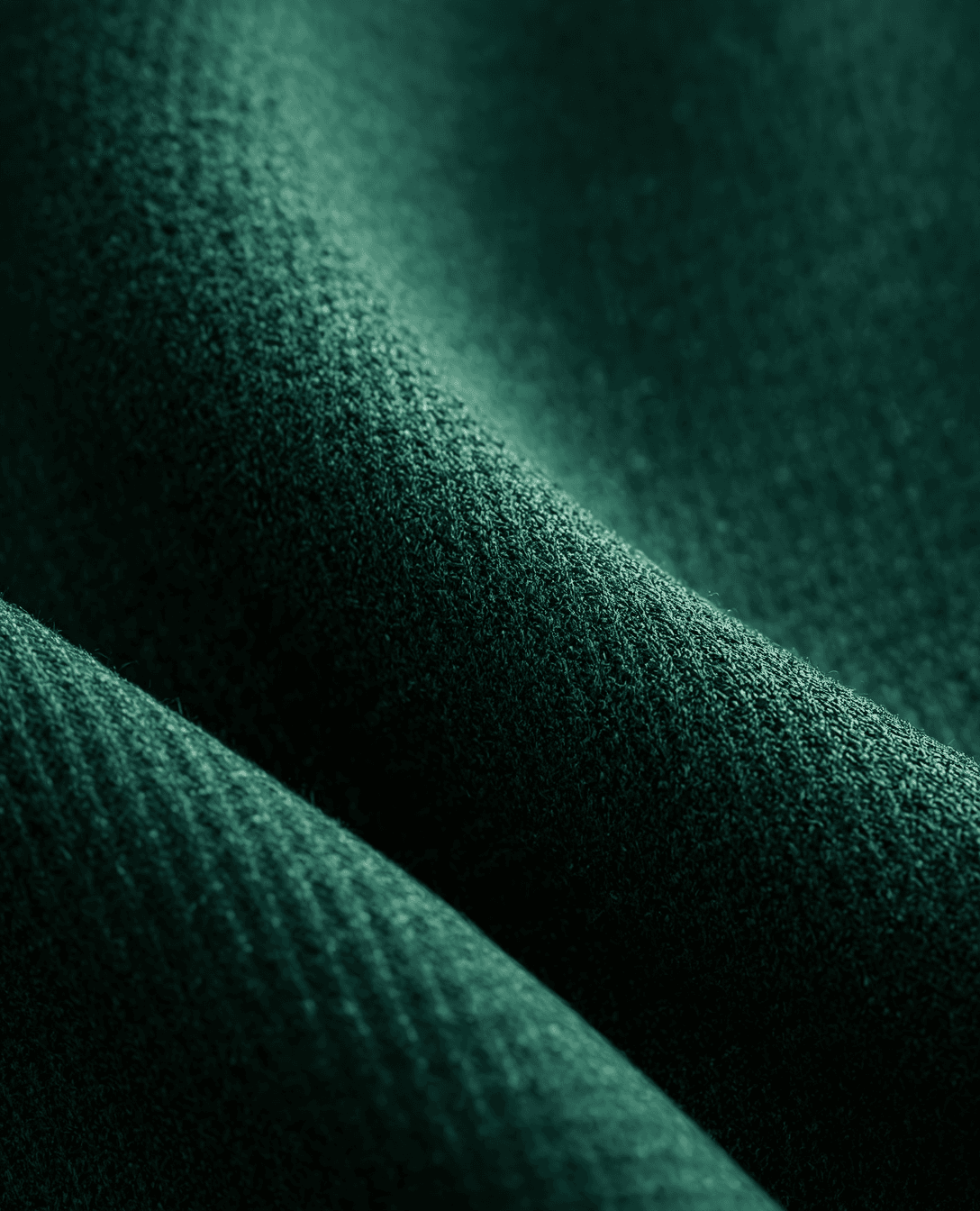 Dark Green Draped Fabric